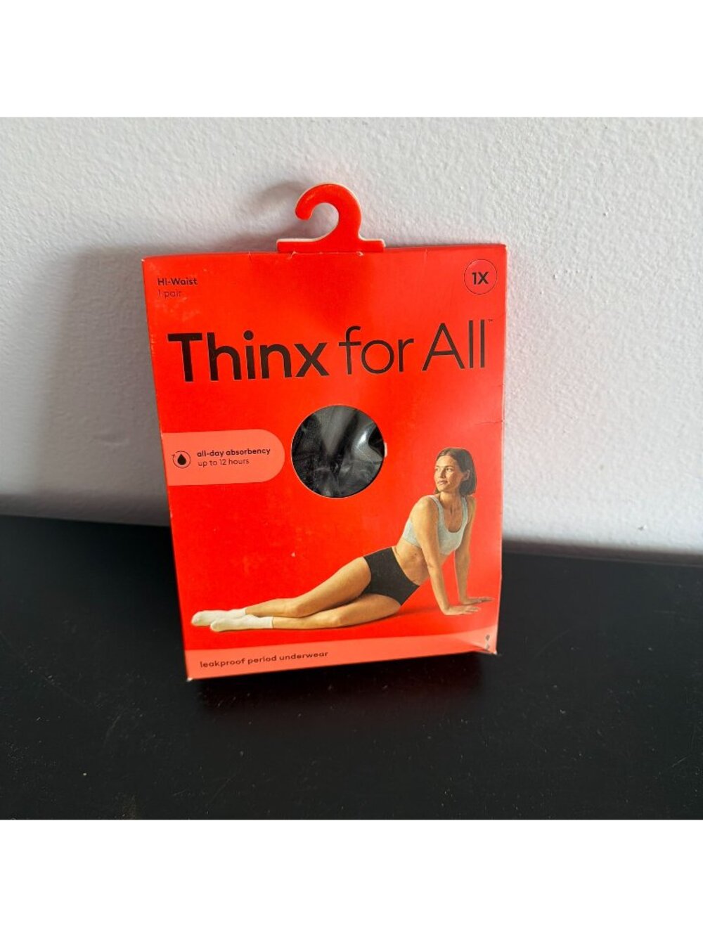 NWT Thinx For All Hi-Waist Period Underwear Leakproof Black Absorbent Size 1X